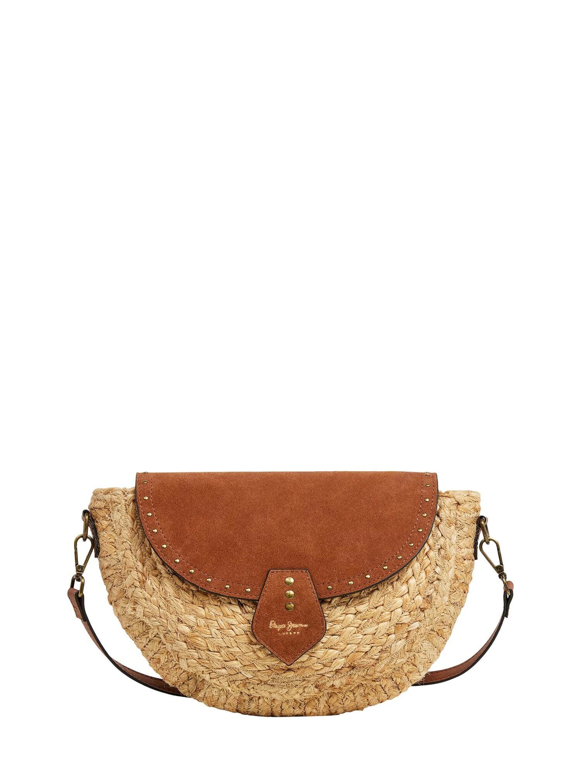 Pepe Jeans Schultertasche 'Saddie Barker' in Braun: Vorderseite
