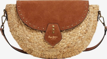 Sac bandoulière 'Saddie Barker' Pepe Jeans en marron : devant