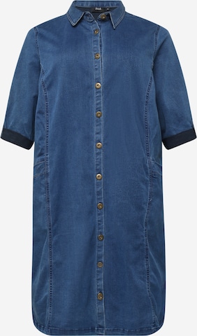 Robe-chemise 'JANE' Zizzi en bleu : devant