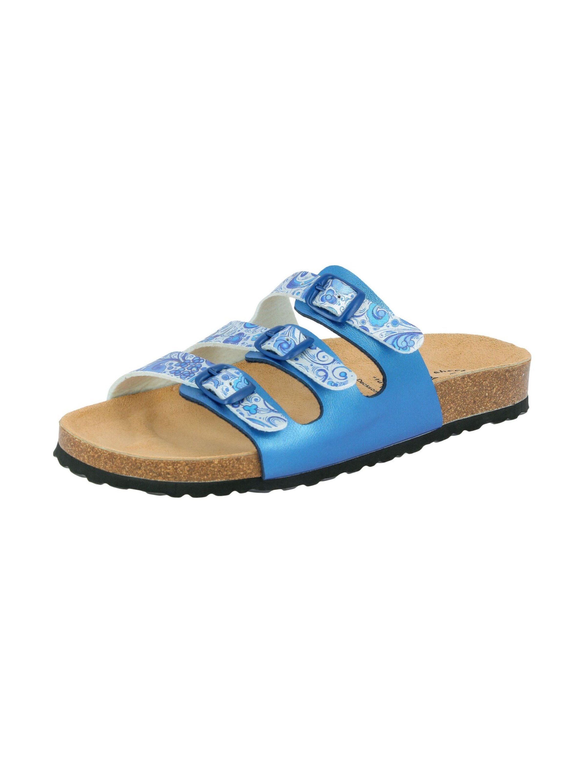 LICO Mule 'Bioline Flower' in Blue: front