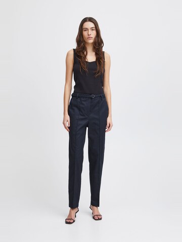 Regular Pantalon à plis ' Ulani ' ICHI en bleu