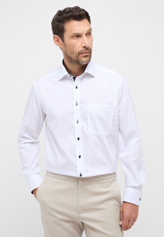 ETERNA Comfort fit Button Up Shirt in White: front
