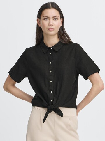 ICHI - Blusa 'IHLINNO' en negro: frente