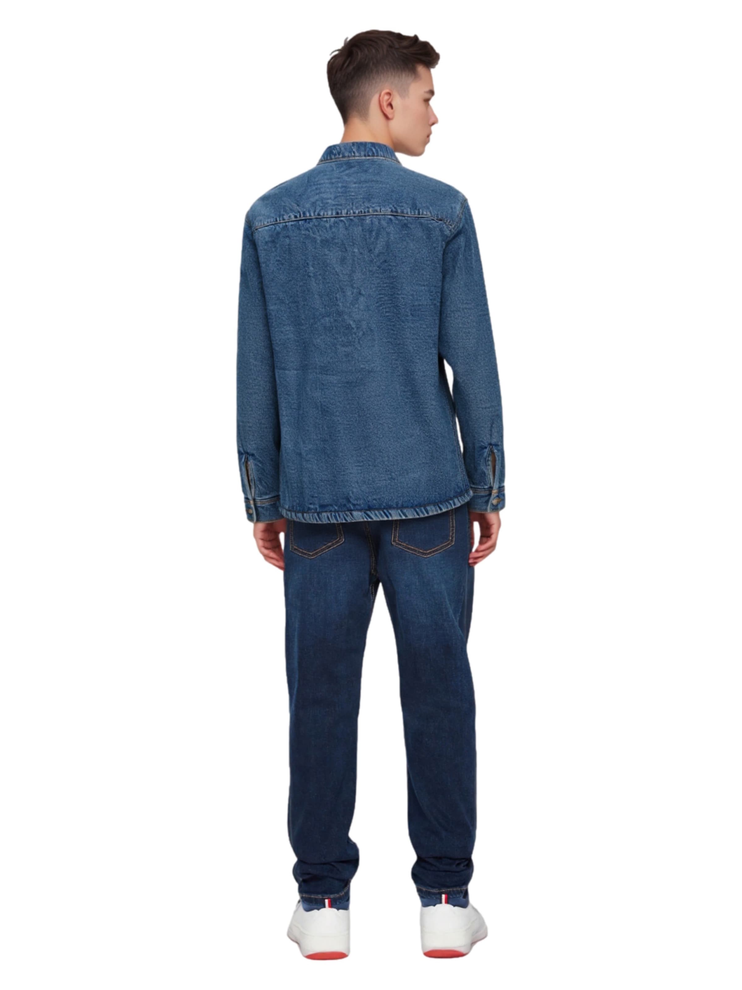 Comfort fit Camicia 'James' di Jack & Jones Junior in blu