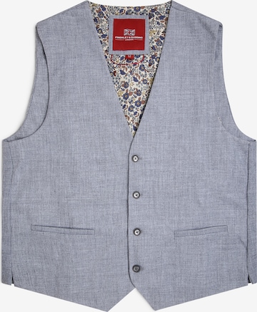 Gilet de costume Finshley & Harding London en bleu : devant