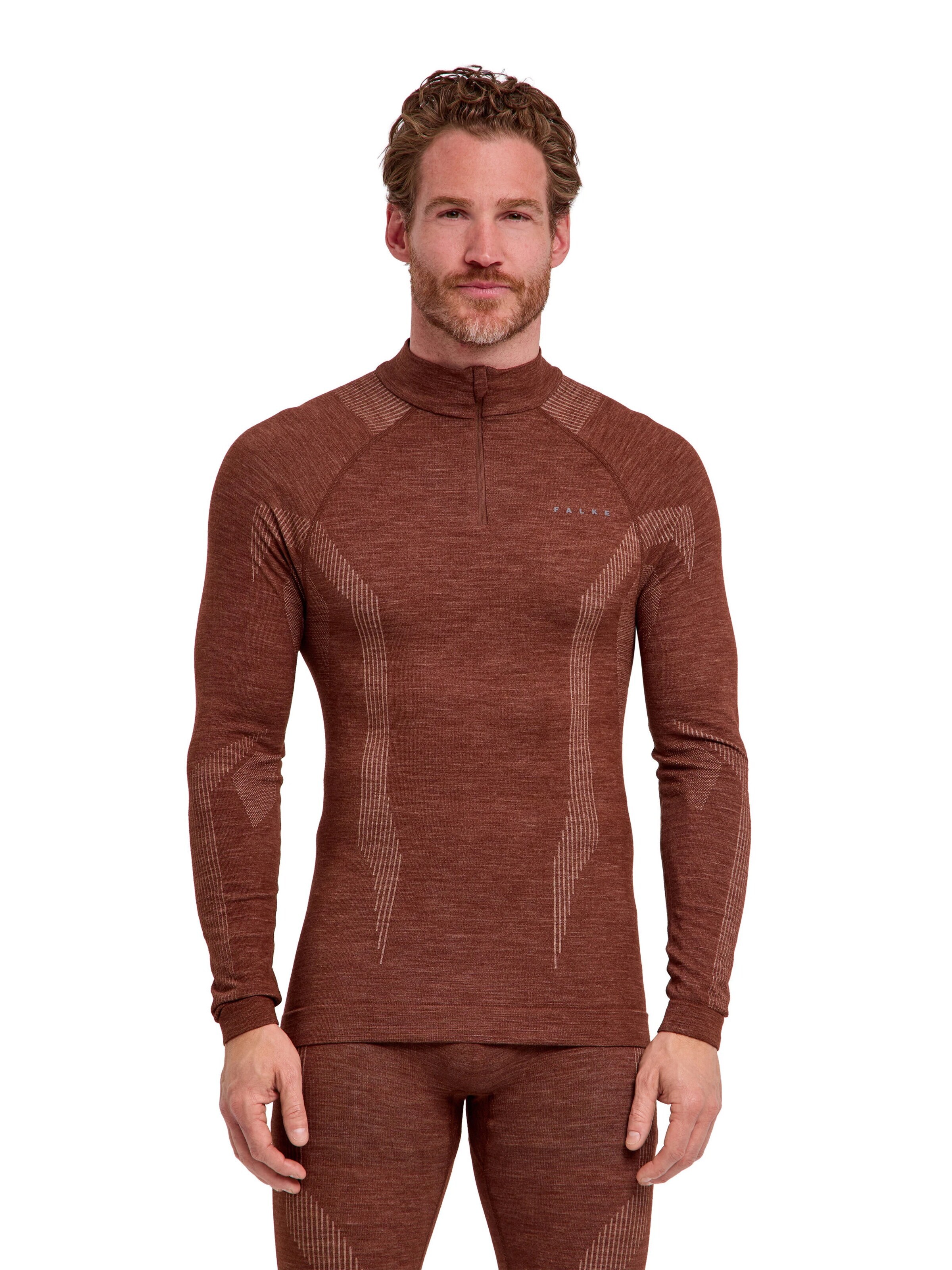 FALKE Base Layer in Brown: front