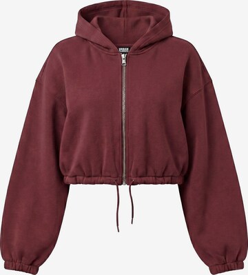 Veste de survêtement Urban Classics en rouge : devant