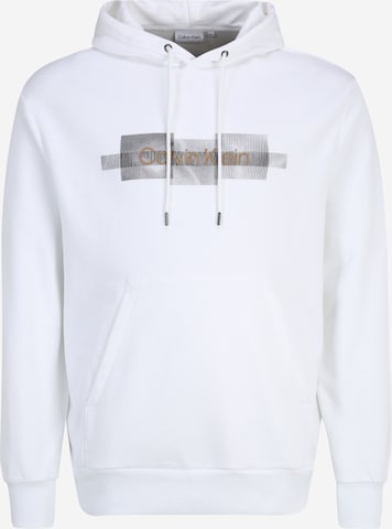 Calvin Klein Big & Tall Sweatshirt in White: front