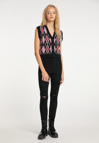 Gilet in maglia di myMo ROCKS in nero