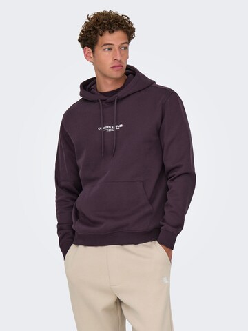 Only & Sons Sweatshirt 'ONSCURATED' in Lila: voorkant