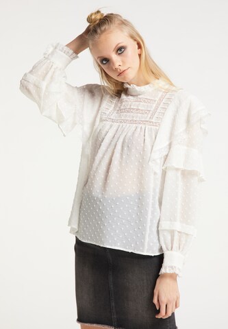 myMo ROCKS Blouse in Wit: voorkant