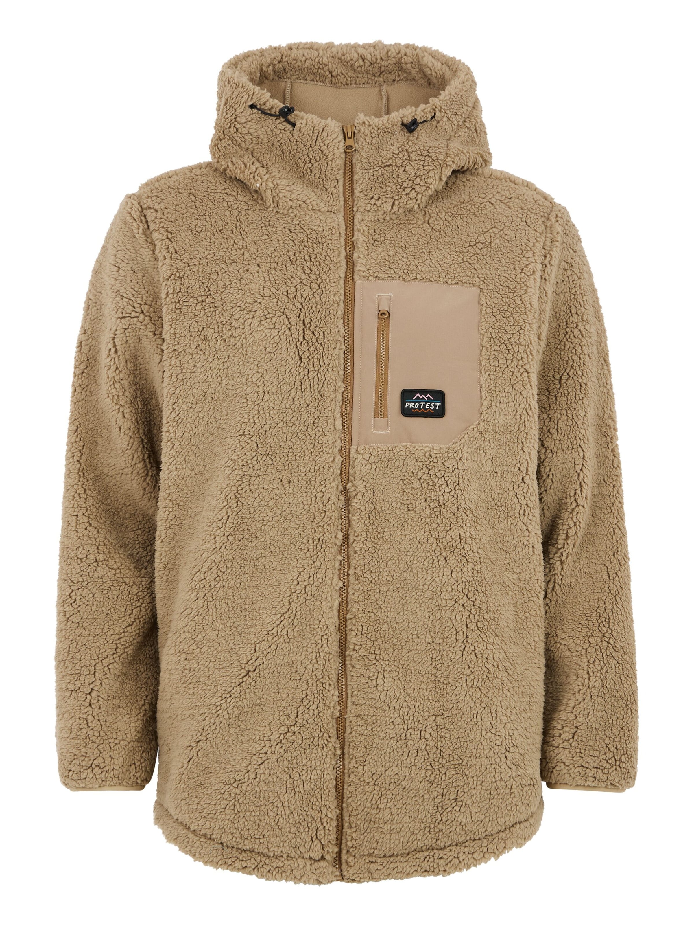 PROTEST Fleecejacke 'PRTSAGO' in Braun: Vorderseite