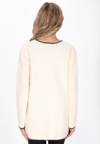 usha BLACK LABEL Gebreid vest in Wit