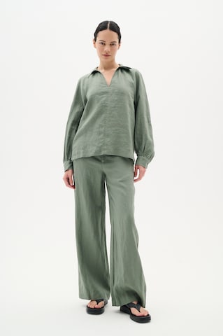 InWear Wide leg Chino 'Solina' in Groen