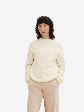 TOM TAILOR Sweater in Beige: front