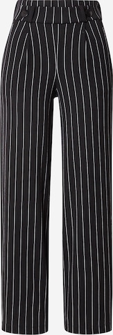 JDY Wide leg Pleat-Front Pants 'GEGGO' in Black: front