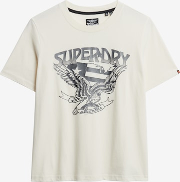 T-shirt 'American Eagle' Superdry en beige : devant