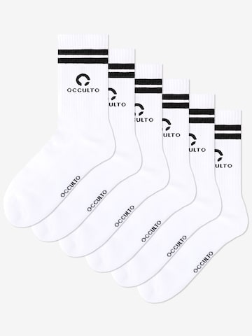 Occulto Athletic Socks 'Ray' in White