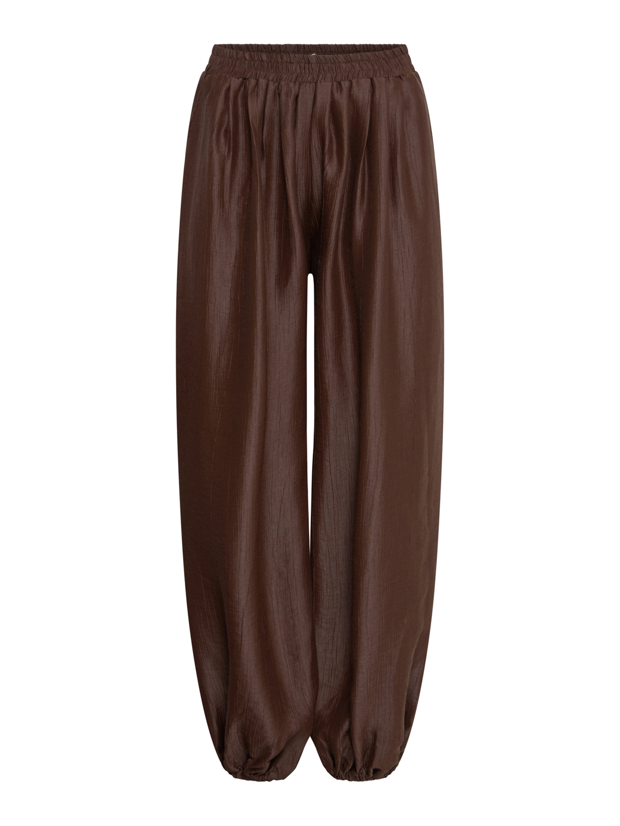 ICHI - Tapered Pantalón 'IHBALLOON' en marrón: frente