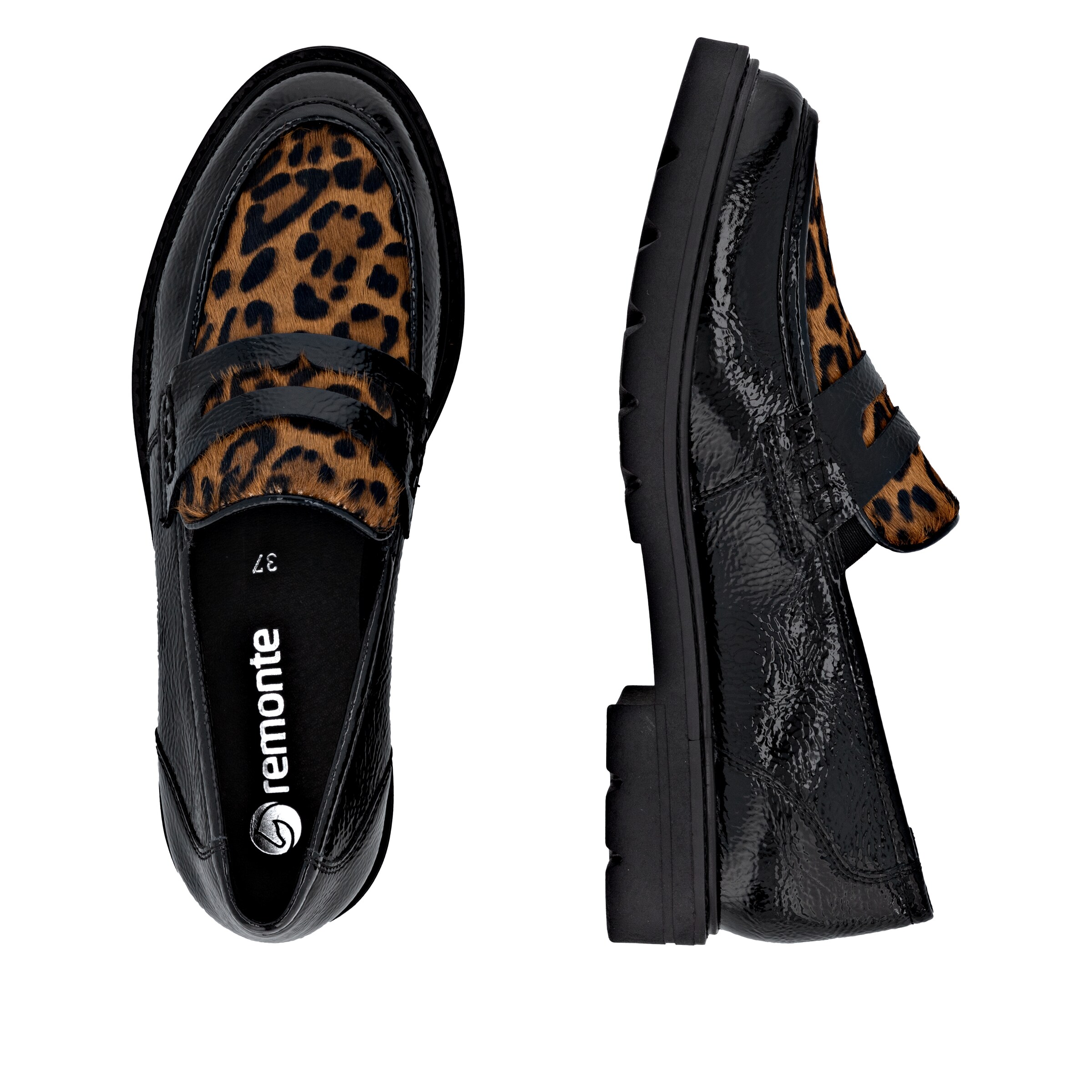 Mocassin 'D2Q02' REMONTE en noir