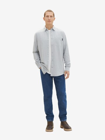 TOM TAILOR Regular fit Button Up Shirt in Grey