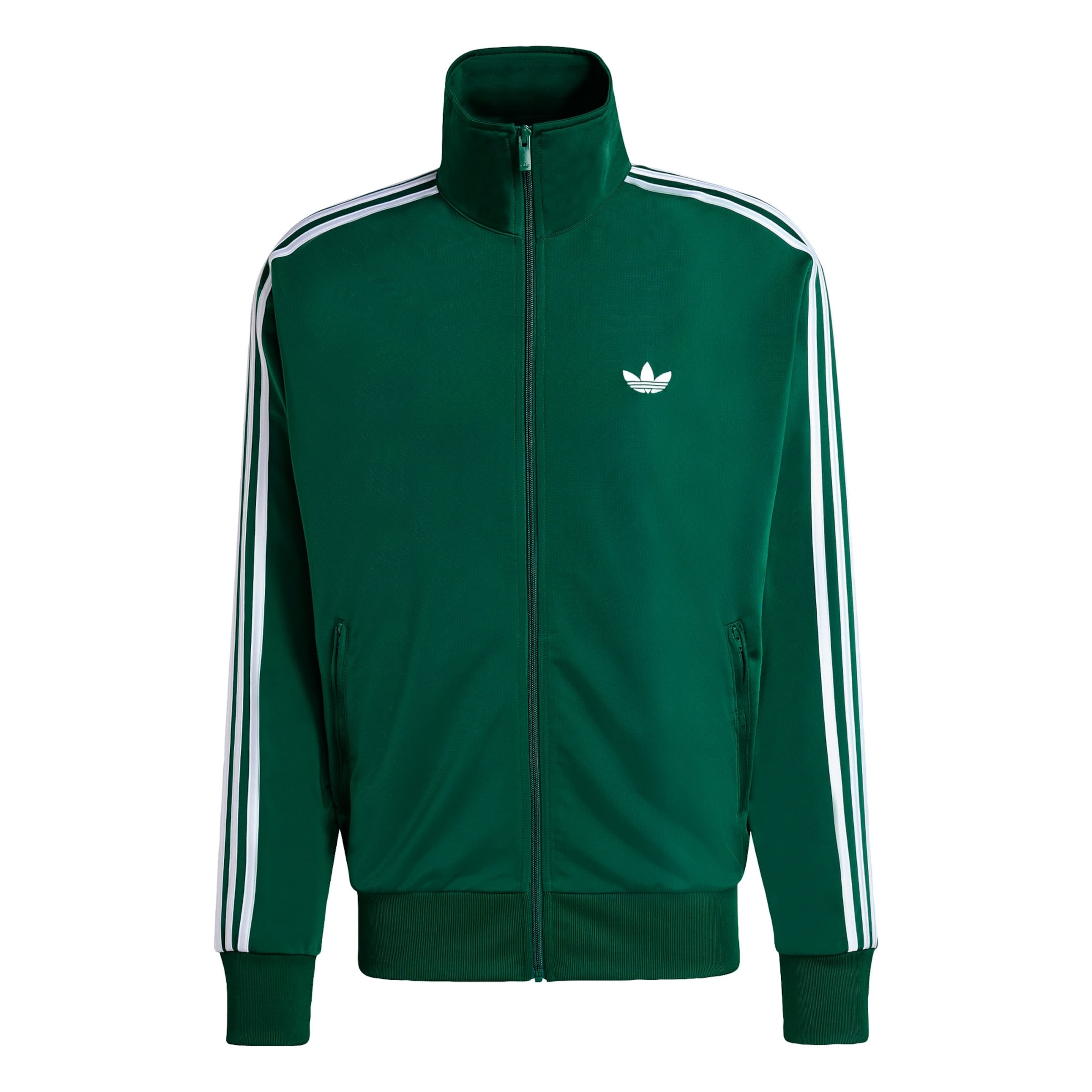 ADIDAS ORIGINALS Sudadera con cremallera 'Firebird' en verde oscuro / blanco, Vista del producto