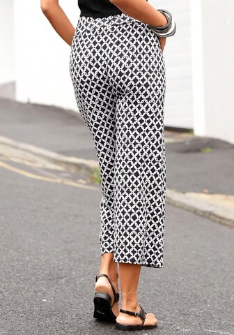 LASCANA Wide leg Trousers in Black