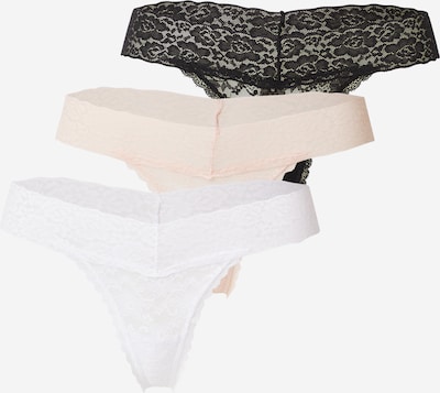 GUESS String in puder / schwarz / weiß, Produktansicht