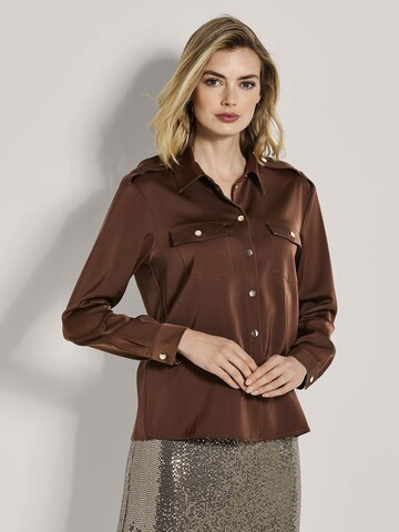 Chemisier MADELEINE en marron : devant