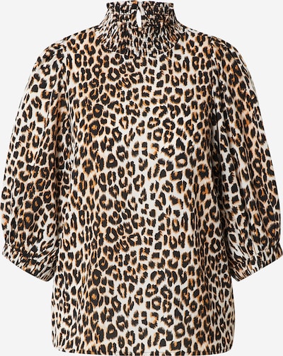 Lollys Laundry Bluse 'Bobby' in hellbraun / schwarz / naturweiß, Produktansicht