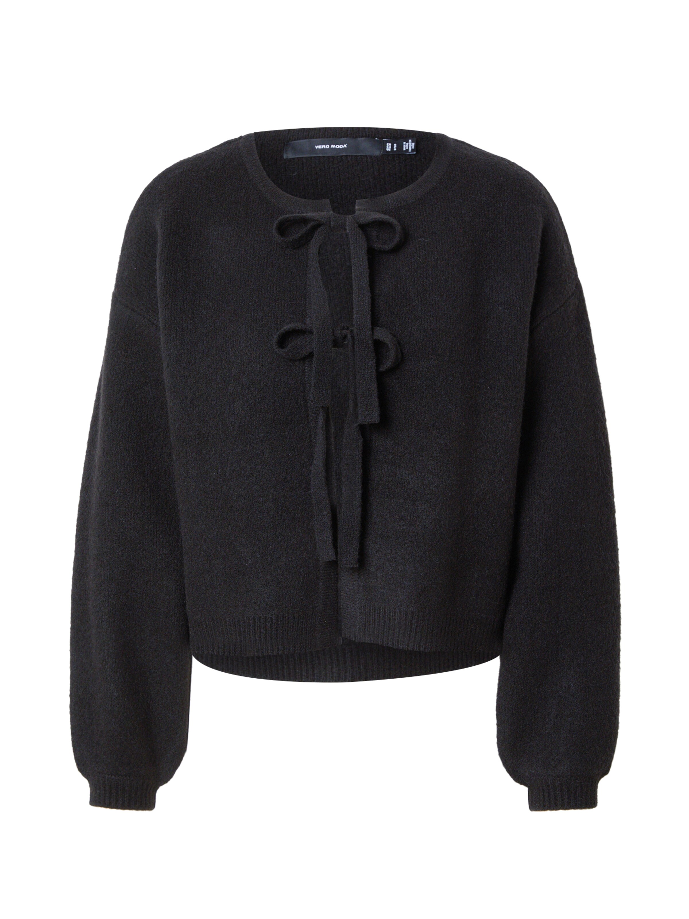 Cardigan 'BOW' VERO MODA en noir : devant