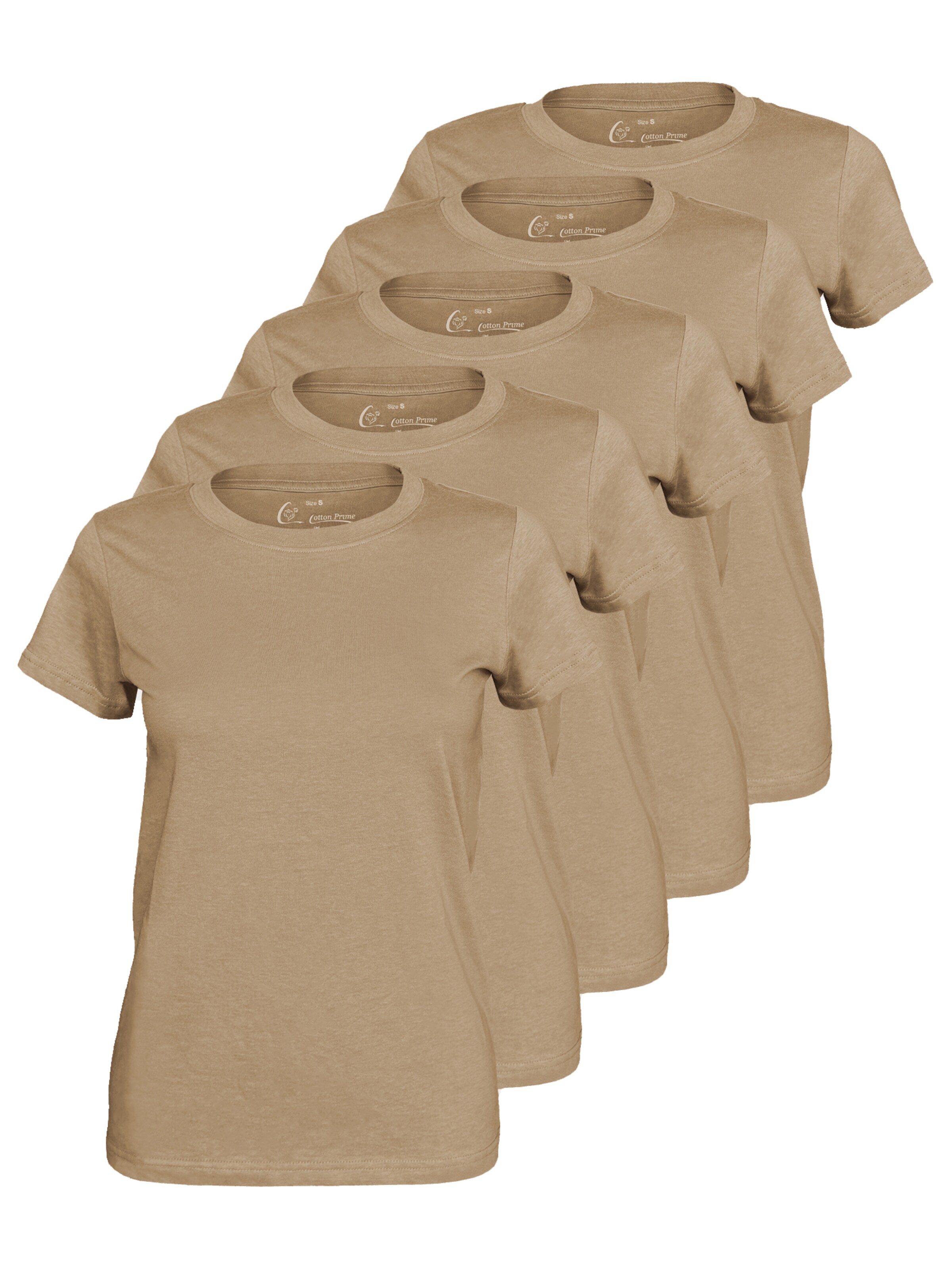 Cotton Prime T-Shirt in Beige: Vorderseite