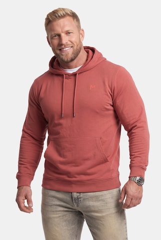 Men Plus Sweatshirt in Oranje: voorkant