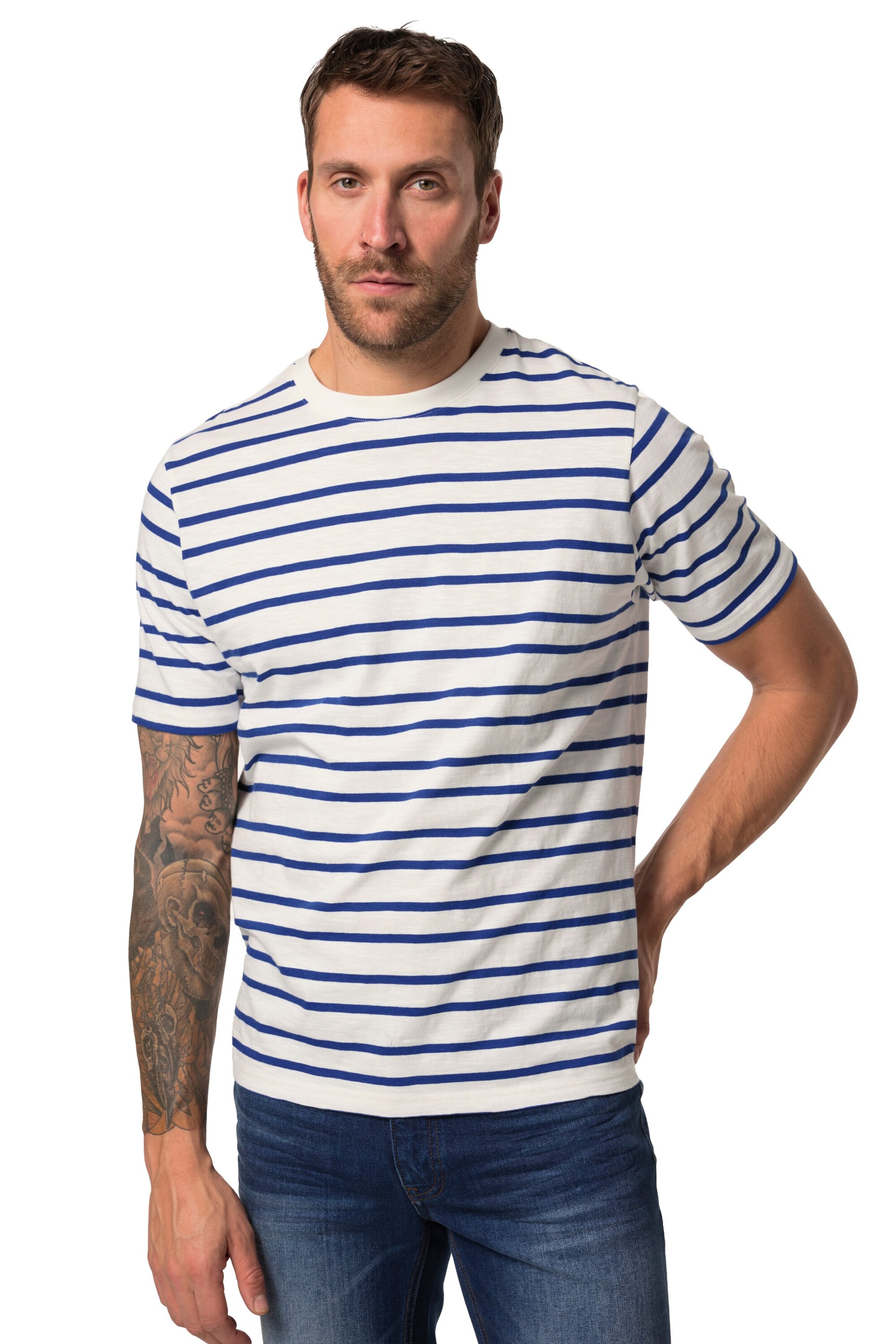JP1880 Shirt in Blauw: voorkant