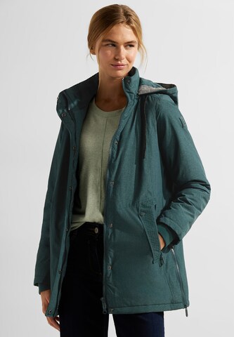 CECIL Between-Seasons Coat in Green: front