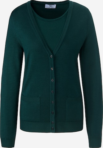 Peter Hahn Knit Cardigan in Green: front