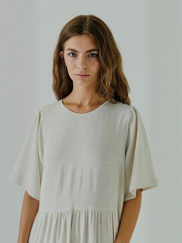 NORR Dress ' Linne ' in Beige