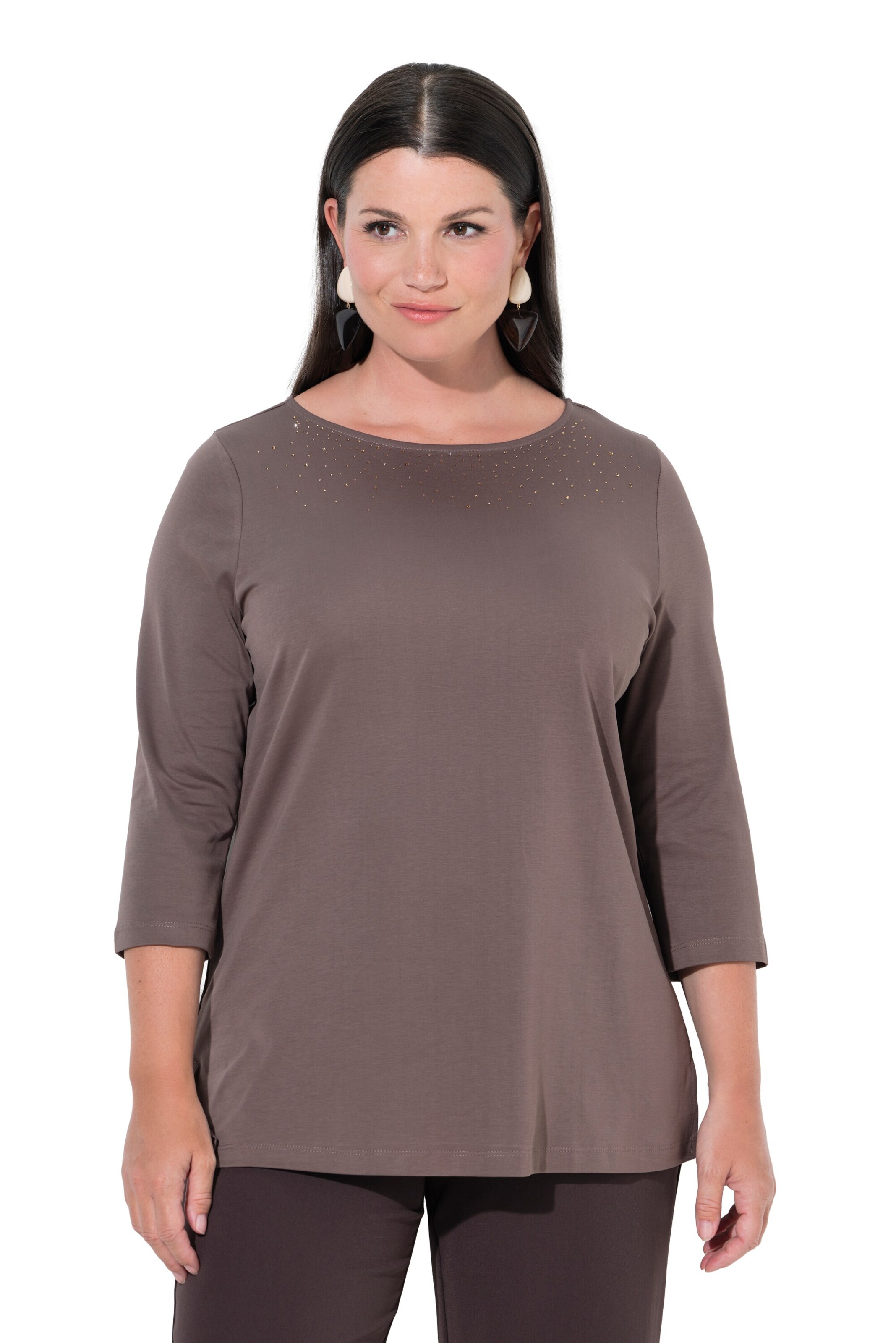 Ulla Popken Shirt in Grau: Vorderseite