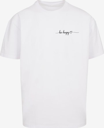 T-Shirt 'Be Happy' Merchcode en blanc : devant