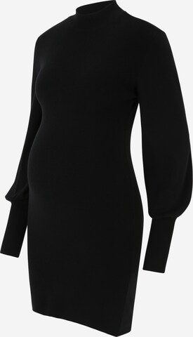 Vero Moda Maternity Stickad klänning 'HOLLY KARIS' i svart: framsida