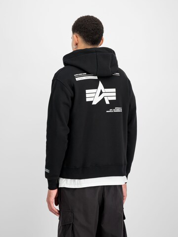 ALPHA INDUSTRIES Sweatshirt 'Label Back Print' in Schwarz