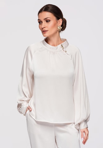 Ombre Blouse in Wit