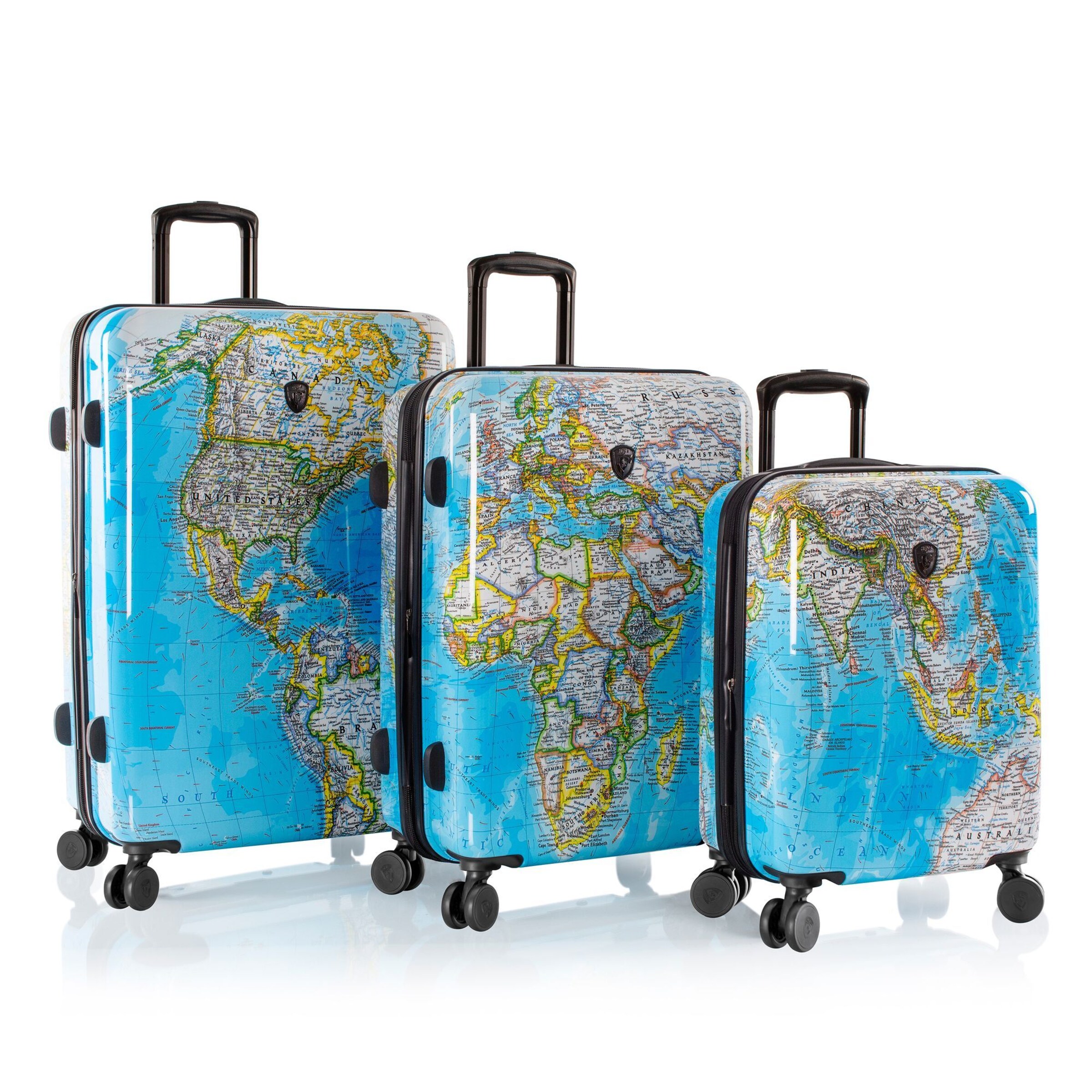 Heys Suitcase Set 'Black Camo' in Blue: front