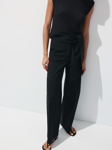 MANGO Wide leg Pants 'Nilly' in Black: front