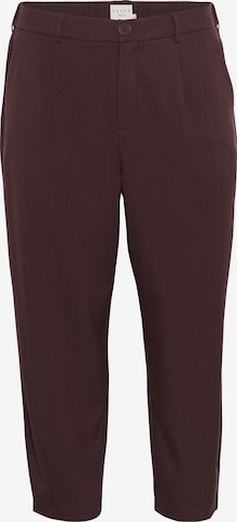 Pantalon à pince 'Merla' KAFFE CURVE en marron : devant
