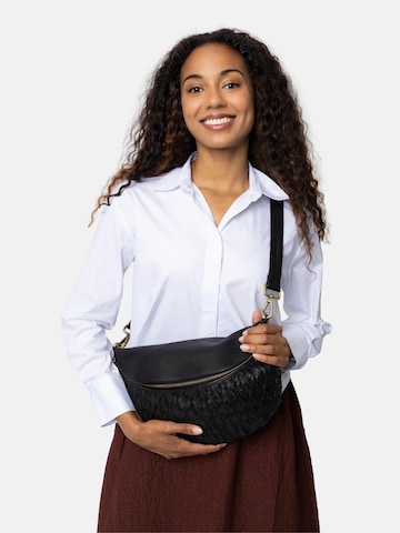 Cabas ' Nika ' RE:DESIGNED en noir : devant