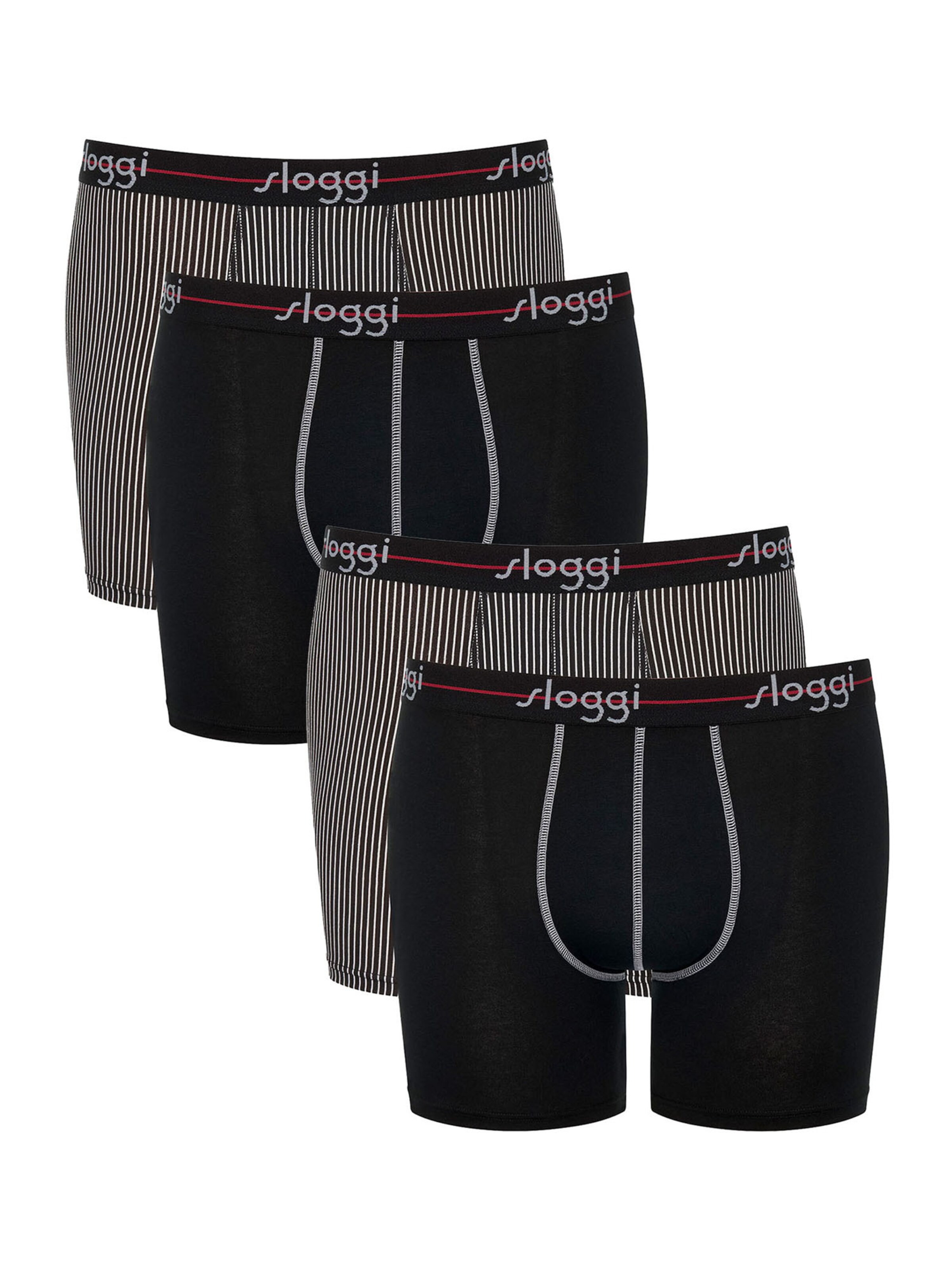 SLOGGI Boxershorts 'Start' in de kleur Zwart / Wit, Productweergave