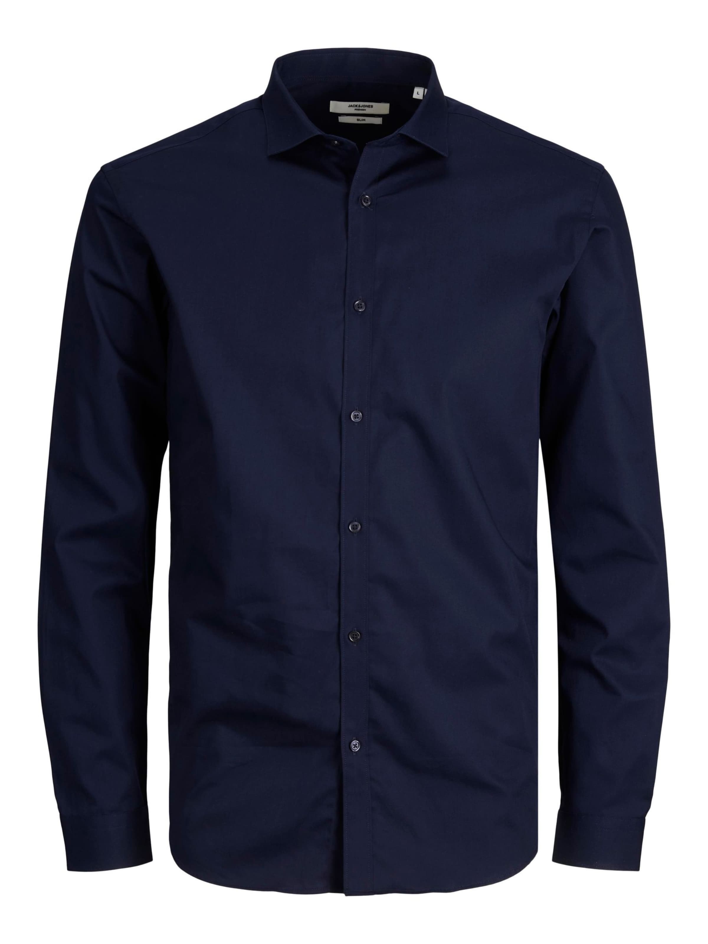 Jack & Jones Plus Comfort Fit Skjorte 'Blacardiff' i blå: forside