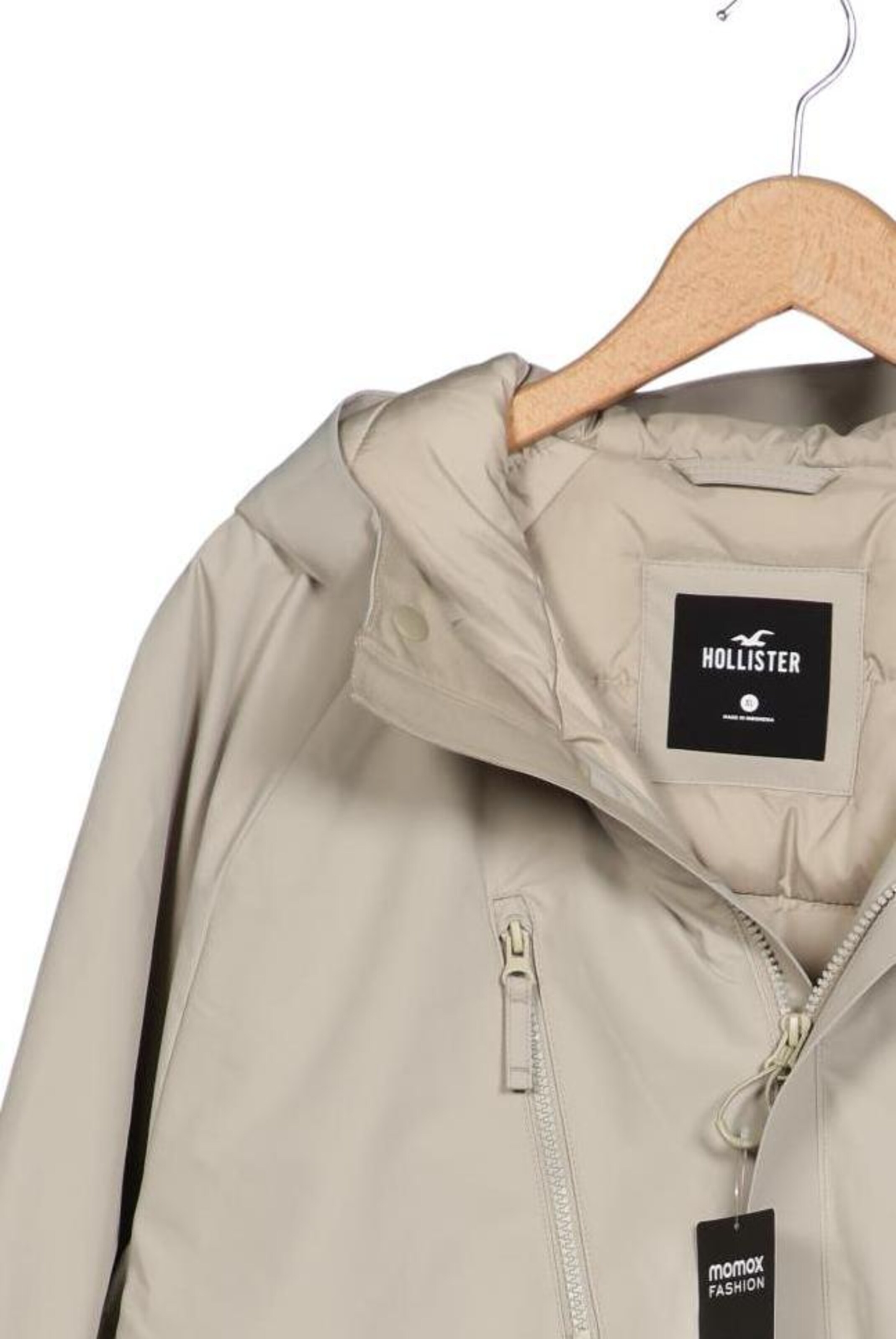 HOLLISTER Jacket & Coat in XL in Beige