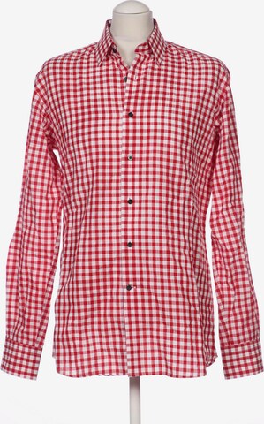 LAGERFELD Button Up Shirt in M in Red: front